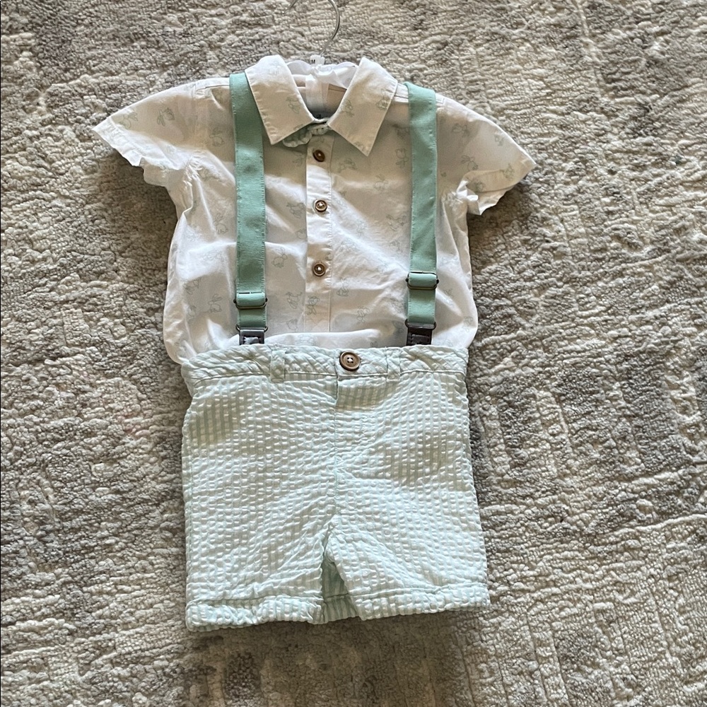Tommy Bahama Mint Green Kids Suspenders Set